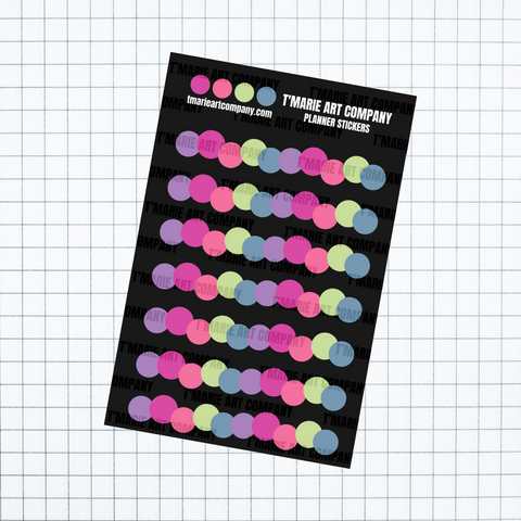 DOTS AND DOTS -  BOSSY COLORS - PLANNER STICKERS