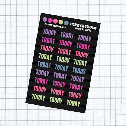 TODAY - BOSSY COLORS - PLANNER STICKERS