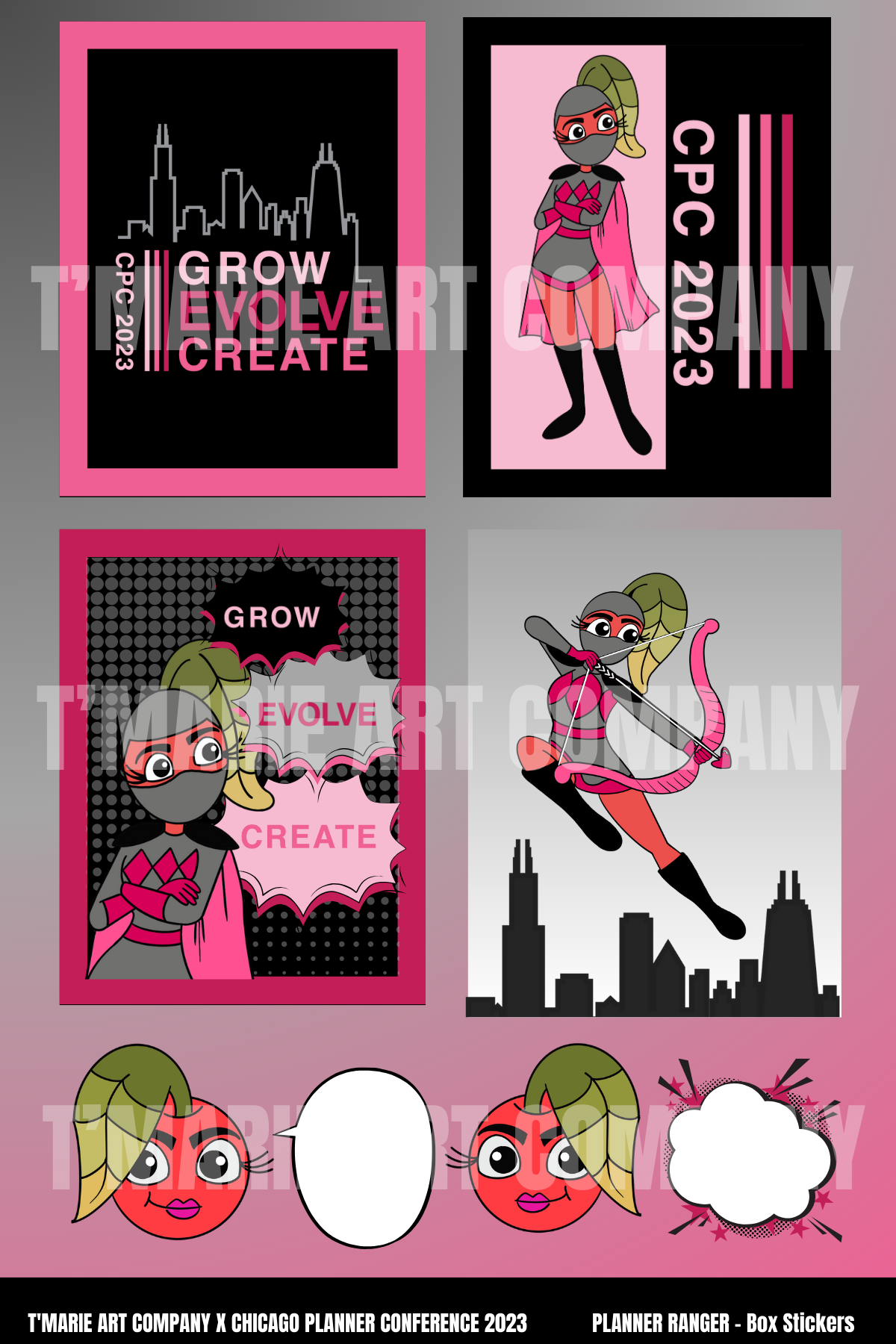 CPC Planner Sticker Sheet - SWEET CHERRYKINS BOX STICKERS - Pink