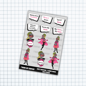 SWEET CHERRYKINS DECO STICKER SHEET - Bubble Message Sheet Two