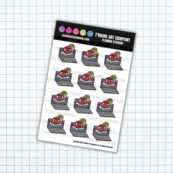 ANGRY CHERRYKINS - I'M WORKING OVER HERE - PLANNER STICKERS