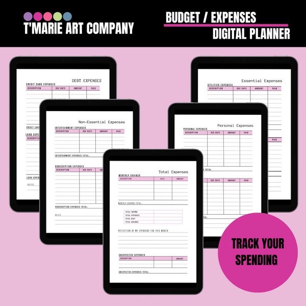 Avocado & Stripes  Digital Planner - Budget Planner