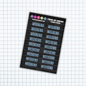 WEEKEND - BOSSY COLLECTION -  BLUE - PLANNER STICKERS