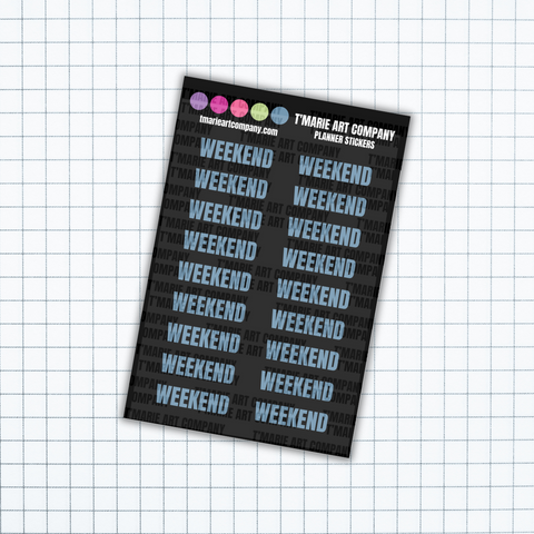 WEEKEND - BOSSY COLLECTION -  BLUE - PLANNER STICKERS