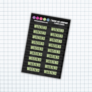 WEEKEND - BOSSY COLLECTION -  LIME - PLANNER STICKERS