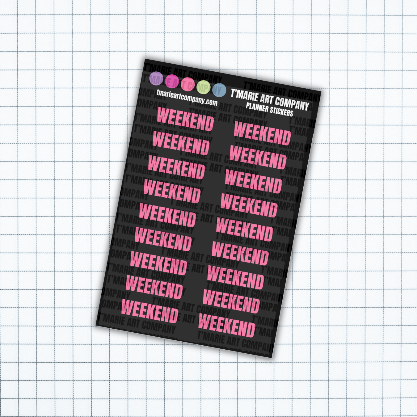 WEEKEND - BOSSY COLLECTION -  ORANGE - PLANNER STICKERS