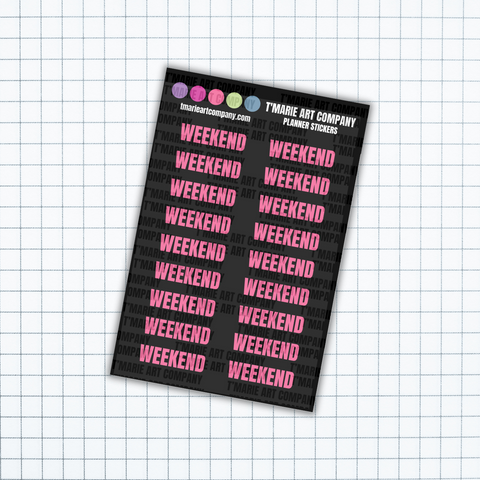 WEEKEND - BOSSY COLLECTION -  ORANGE - PLANNER STICKERS