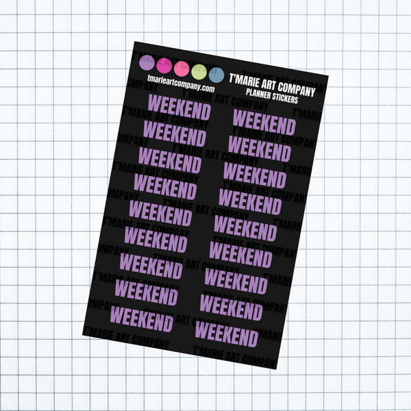 WEEKEND - BOSSY COLORS - PLANNER STICKERS