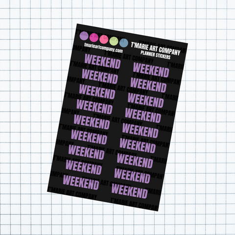 WEEKEND - BOSSY DOTS COLLECTION -  PURPLE - PLANNER STICKERS