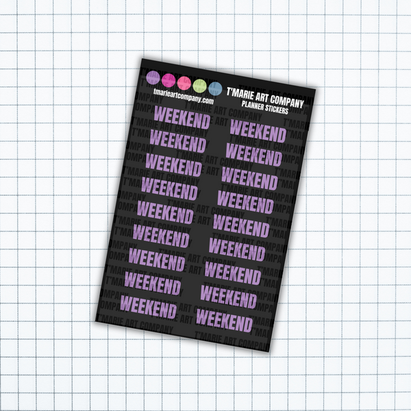 WEEKEND - BOSSY COLLECTION -  PURPLE - PLANNER STICKERS