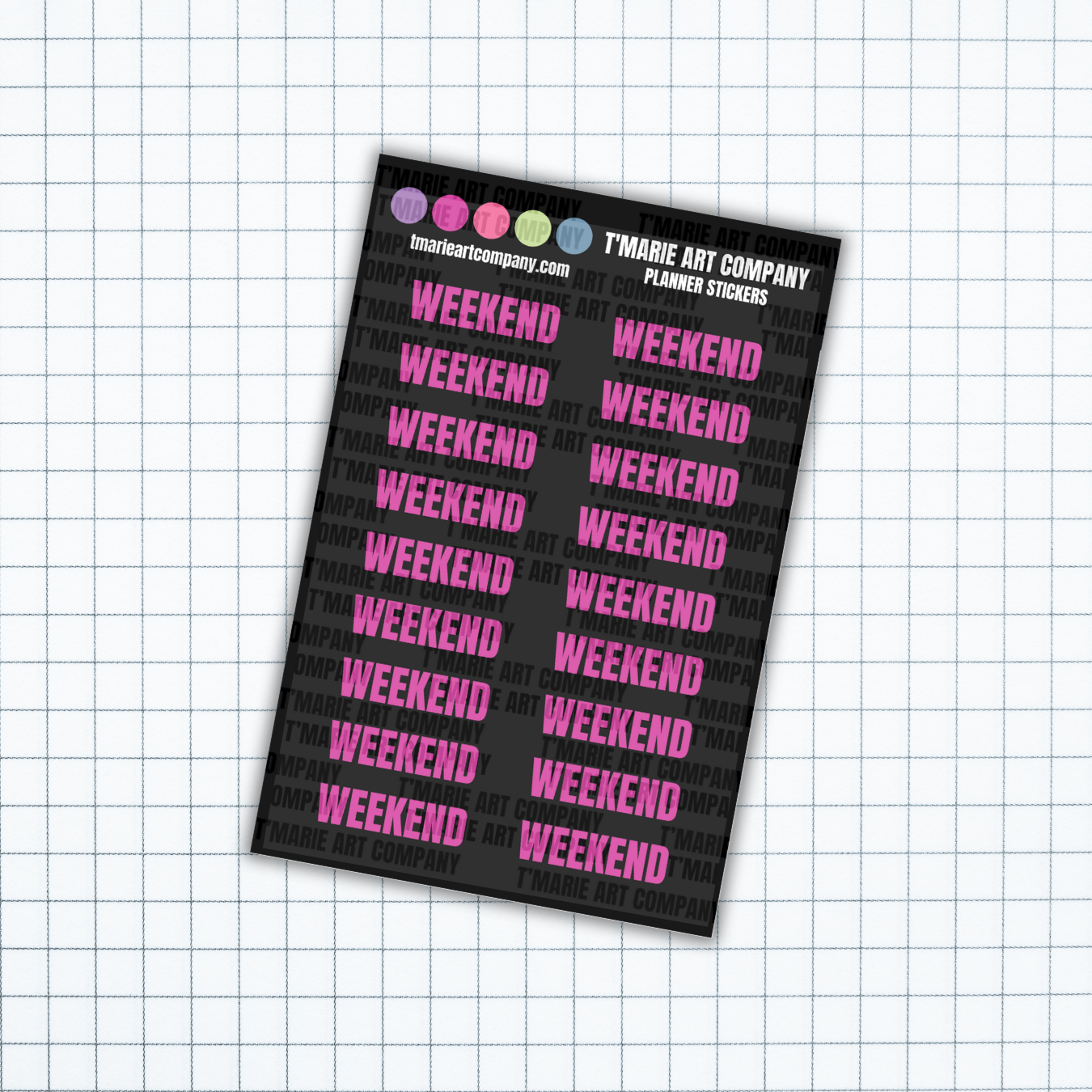 WEEKEND - BOSSY COLLECTION -  PINK - PLANNER STICKERS