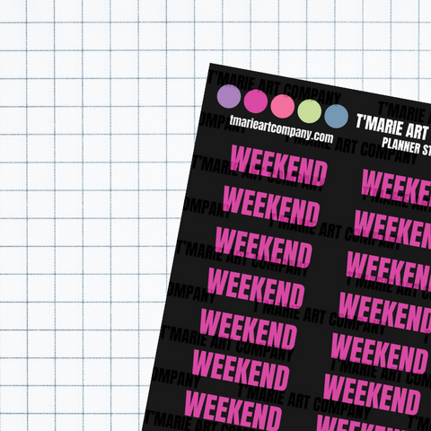 WEEKEND - BOSSY DOTS COLLECTION -  PINK - PLANNER STICKERS