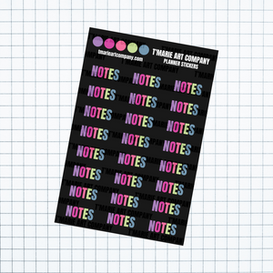 NOTES - BOSSY MIX - PLANNER STICKERS