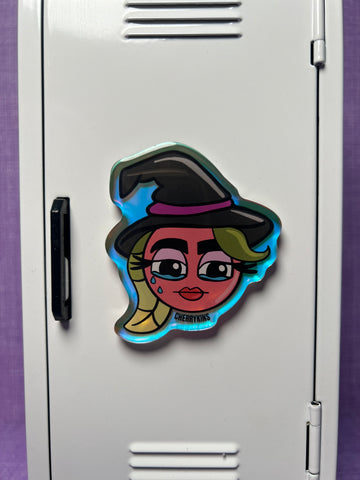 Crying - Sweet Cherrykins - Witch Costume - Holographic Acrylic Magnet