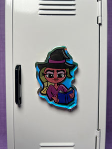 Reading - Sweet Cherrykins - Witch Costume - Holographic Acrylic Magnet