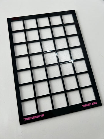 Bullet Journal Stencil - Black - Monthly Layout - 35 Boxes