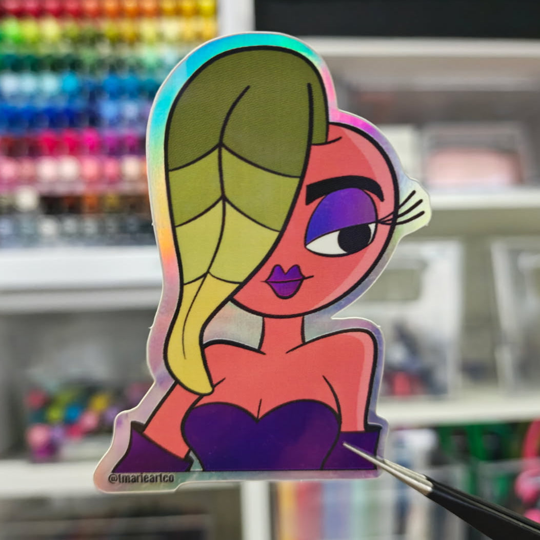 Sweet Cherrykins - Purple Icon- Holographic Vinyl Sticker