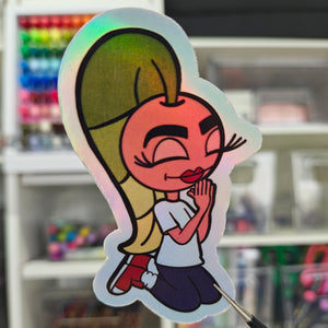 Sweet Cherrykins - Say Your Prayers -  Holographic Vinyl Sticker