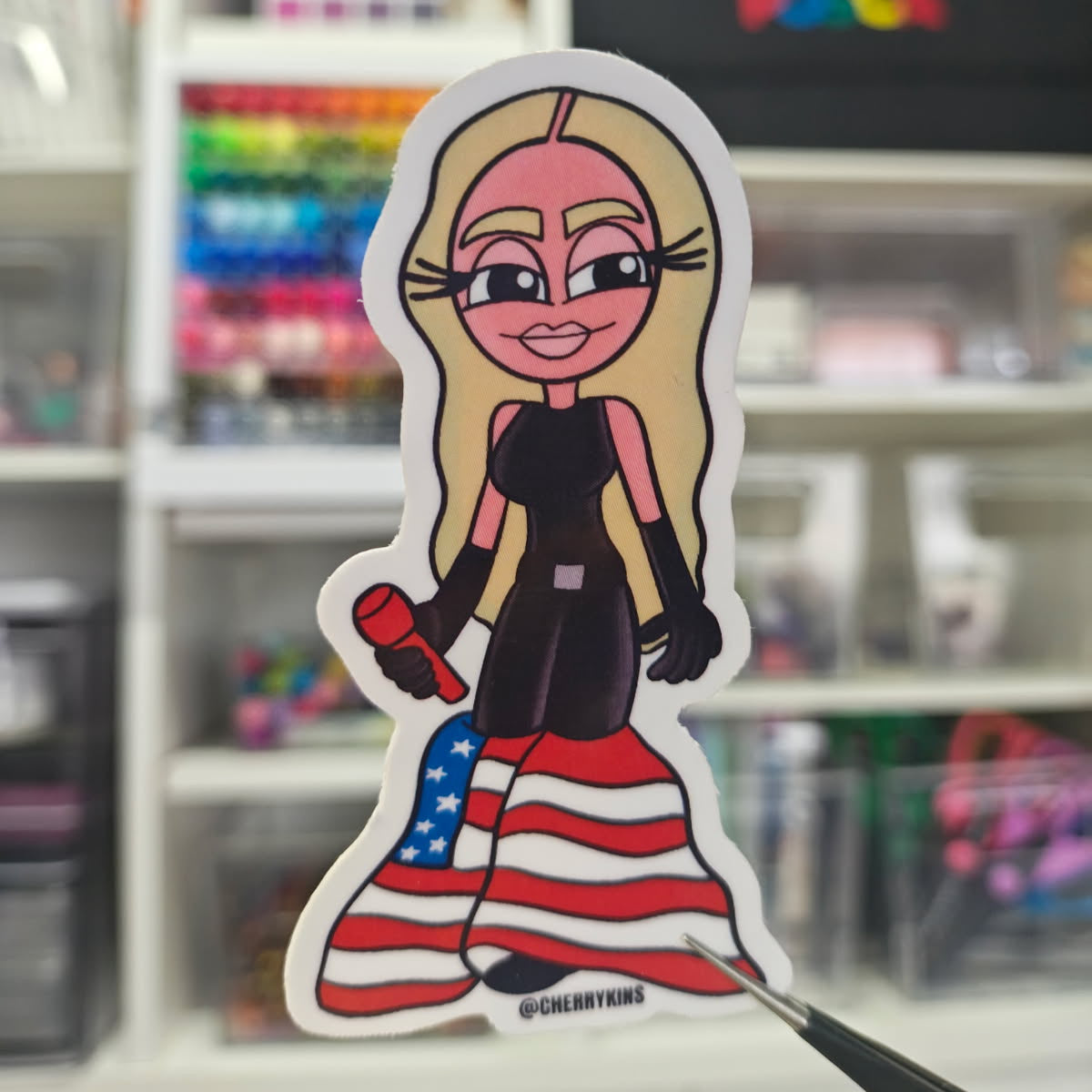 Superstar Cherrykins - Flag Pants - Rainbow Vinyl Sticker