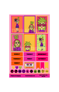 Groovy Pineapple - Planner Sticker Sheet - Boom Box