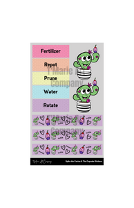 Spike the Cactus and The Cupcake Planner Sticker Sheet