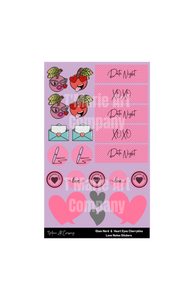 Heart Eyes and Glam Nerd Planner Sticker Sheet - Date Night