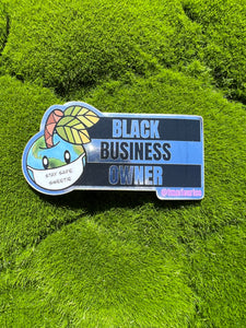 Planet Cherrykins - Mirror Vinyl Sticker - Black Business Owner