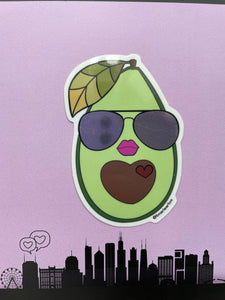 Avocado Love Vinyl Sticker - Mirror