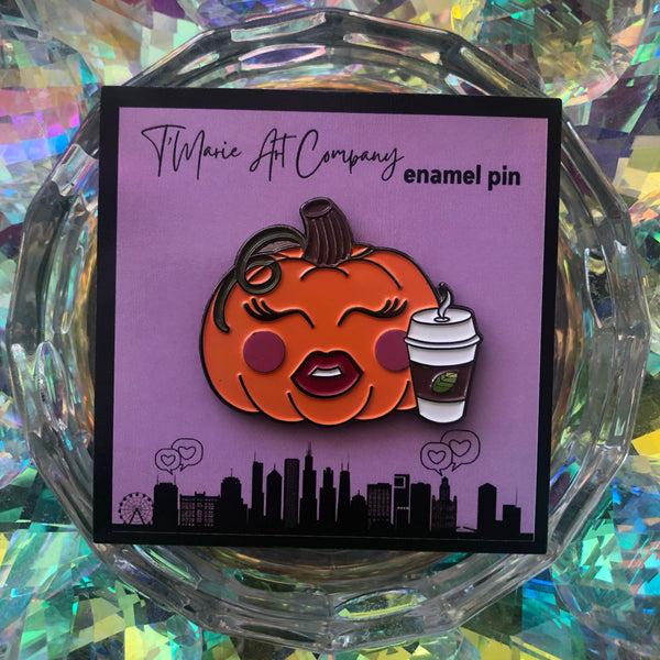 Pumpkin Spice Latte Enamel Pin