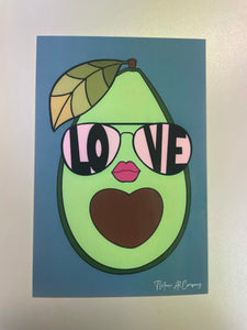 Avocado Love Soft Touch Art Print