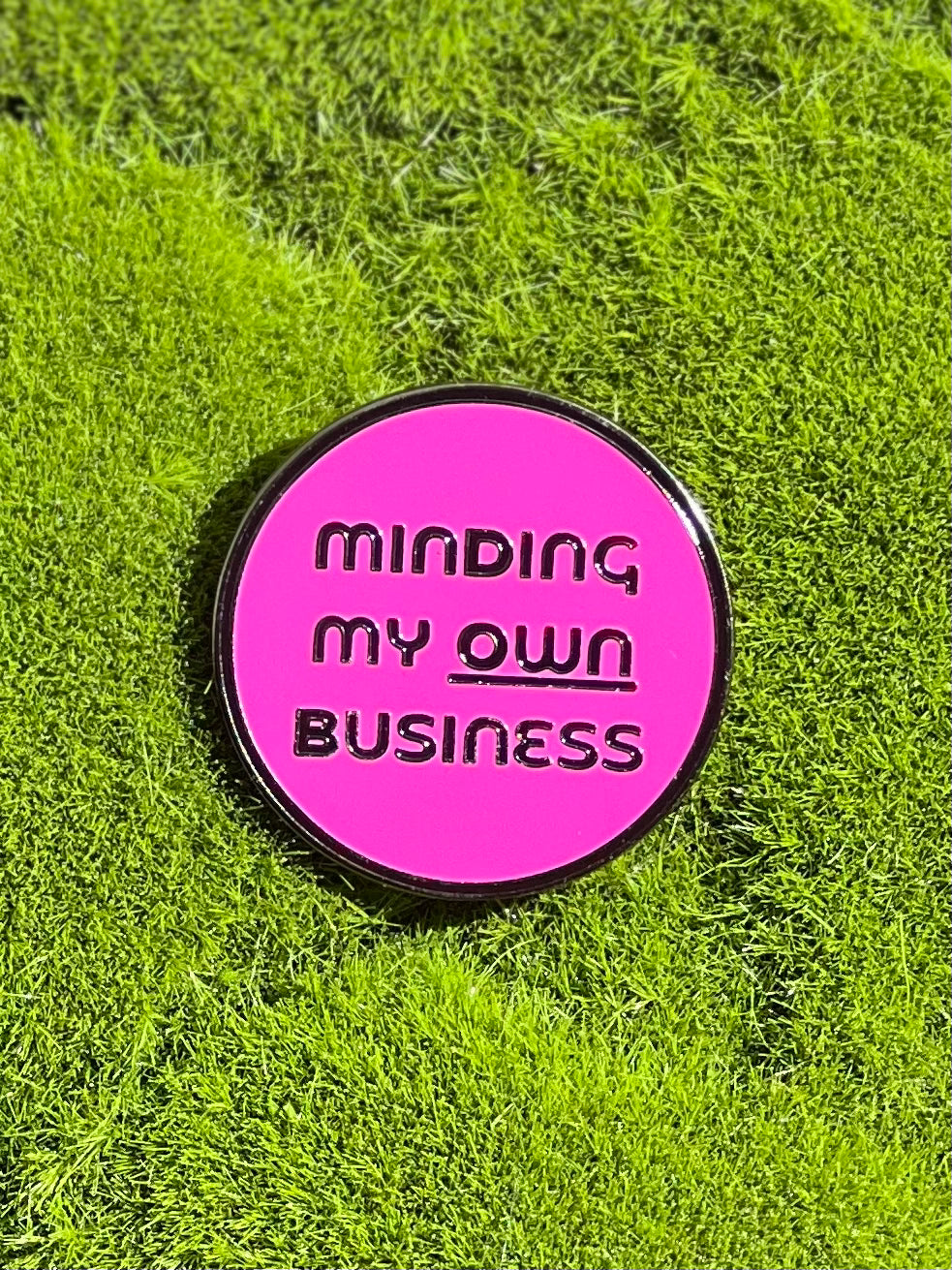 Bossy Dots Enamel Pin - Minding My Own Business